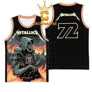 Metallica London Stadium 2026 England Night 2 July 5th M72 World Tour Basketball Jersey