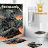 Metallica London Stadium 2026 England Night 2 July 5th M72 World Tour Bathroom Mat Set Shower Curtain