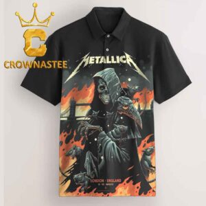 Metallica London Stadium England 2026 July 3rd Limited Pop Up Polo Shirt