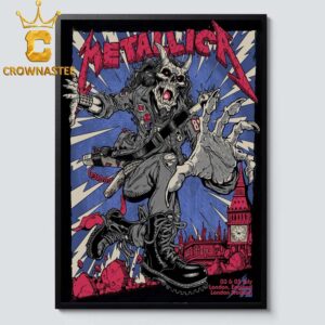 Metallica London Stadium England 2026 Limited Pop Up Home Decor Poster Canvas Crown