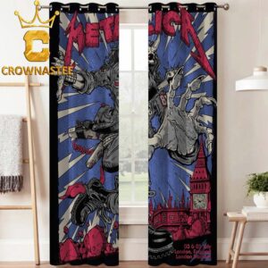 Metallica London Stadium England 2026 Limited Pop Up Home Decor Window Curtain