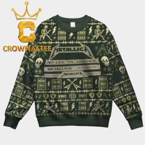 Metallica No Life ‘Til Leather Album Christmas Ugly Sweater