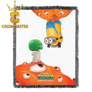 Minions And Monsters Movie 2026 Hooded Fleece Woven Blanket Tapestry