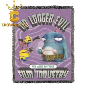 Minions And Monsters Movie 2026 No Longer Evil Hooded Fleece Woven Blanket Tapestry
