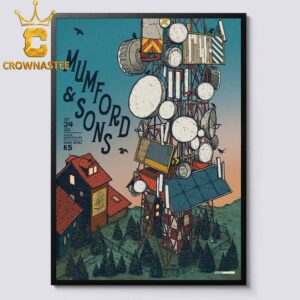 Mumford & Sons Azura Amphitheater 2025 Bonner Springs KS July 24th Home Decor Poster Canvas