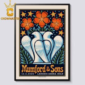Mumford & Sons Lanxess Arena Koln 2025 Germany November 12th Home Decor Poster Canvas