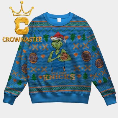 New York Knicks Grinch Christmas Ugly Sweater