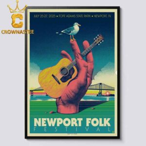 Newport Folk Festival Fort Amsterd Park 2025 Newport RI July 25th 27th Home Decor Poster Canvas