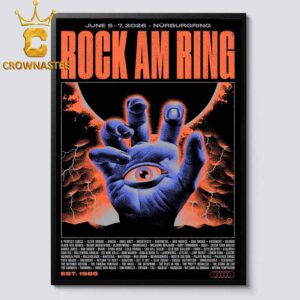 Rock Am Ring 2026 Nurburgring Rhineland Palatinate Germany June 5th 7th Lineup Home Decor Poster Canvas