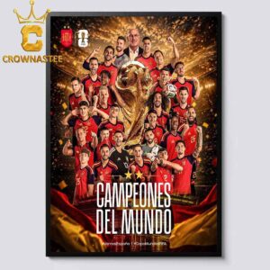 Spain 2026 FIFA World Cup Champions Campeones Del Mundo Home Decor Poster Canvas