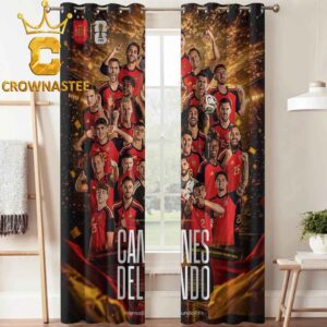 Spain 2026 FIFA World Cup Champions Campeones Del Mundo Home Decor Window Curtain