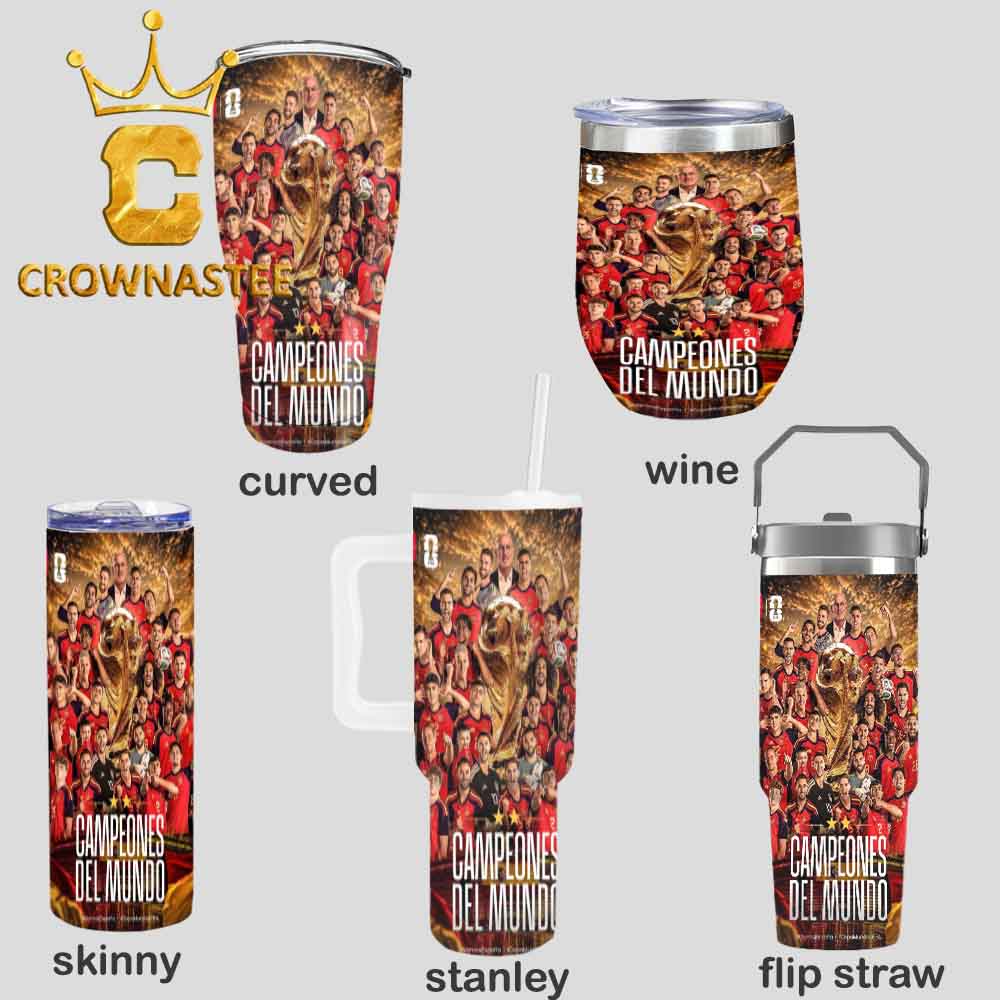 Spain 2026 FIFA World Cup Champions Campeones Del Mundo Wine Stanley Flip Straw Cup Tumbler Spain 2026 FIFA World Cup Champions Campeones Del Mundo Wine Stanley Flip Straw Cup Tumbler