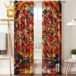 Spain 2026 FIFA World Cup Champions Home Decor Window Curtain