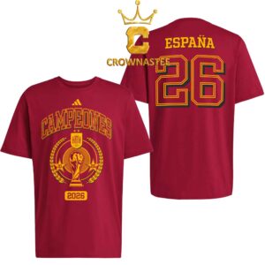 Spain 2026 FIFA World Cup Champions Trophy Adidas Two Sided T-Shirt
