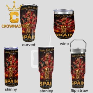 Spain 2026 FIFA World Cup Final Champions History Pride Glory Time Wine Stanley Flip Straw Cup Tumbler