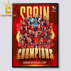 Spain 2026 FIFA World Cup Final Champions Home Decor Poster Canvas