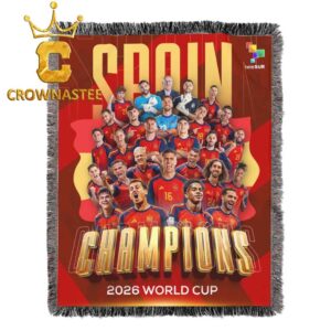 Spain 2026 FIFA World Cup Final Champions Hooded Fleece Woven Blanket Tapestry