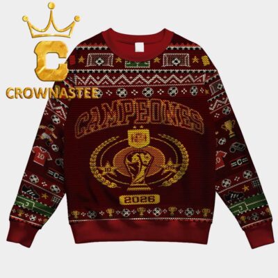 Spain 2026 World Cup Champions Final Christmas Ugly Sweater