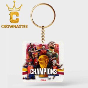 Spain Espana 2026 FIFA World Cup Final Champions Acrylic Wood Keychain