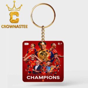Spain FIFA World Cup Champions 2026 Acrylic Wood Keychain