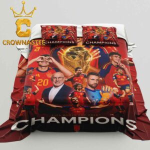 Spain FIFA World Cup Champions 2026 Pillow Cover Bedding Set