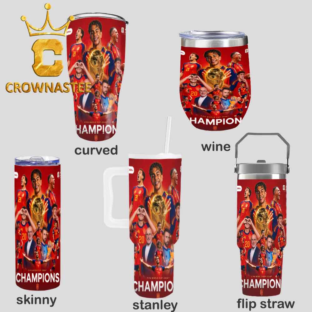 Spain FIFA World Cup Champions 2026 Wine Stanley Flip Straw Cup Tumbler Spain FIFA World Cup Champions 2026 Wine Stanley Flip Straw Cup Tumbler