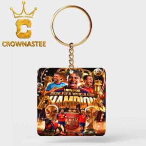Spain FIFA World Cup Final Champions 2026 Acrylic Wood Keychain