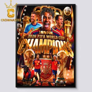 Spain FIFA World Cup Final Champions 2026 Home Decor Poster Canvas