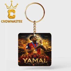 Spain Lamine Yamal 2026 FIFA World Cup Final Champions Acrylic Wood Keychain