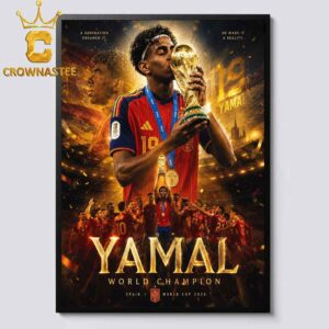 Spain Lamine Yamal 2026 FIFA World Cup Final Champions Home Decor Poster Canvas