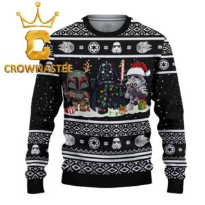 Star Wars Darth Vader Stormtrooper Boba Fett Christmas Ugly Sweater