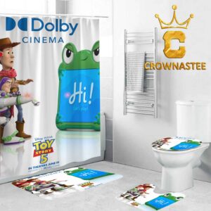 Toy Story 5 Disney Movie 2026 Dolby Cinema Bathroom Mat Set Shower Curtain