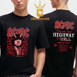 ACDC 2026 Canada Tour Edmonton Montreal Toronto Winnipeg Two Sided T-Shirt