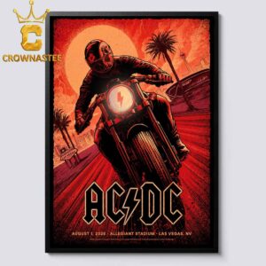ACDC Allegiant Stadium Sin City 2026 Las Vegas NV August 1st Home Decor Poster Canvas