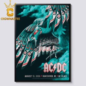 ACDC BC Palace 2026 Vancouver BC August 13th Home Decor Poster Canvas
