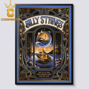 Billy Strings Cross Insurance Arena 2026 Tour Portland ME July 24th 25th Home Decor Poster Canvas