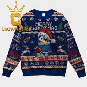 Buffalo Bills Bluey Christmas Ugly Sweater