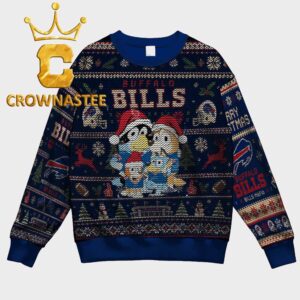 Buffalo Bills Bluey Family Christmas Ugly Sweater