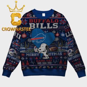 Buffalo Bills Peanut Snoopy Heart NFL Football Christmas Gift Ugly Sweater