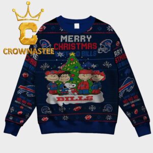 Buffalo Bills Snoopy NFL Charlie Brown Family Football Christmas Gift Ugly Sweater