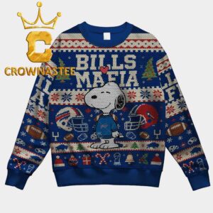 Buffalo Bills Snoopy NFL Football Christmas Gift Ugly Sweater