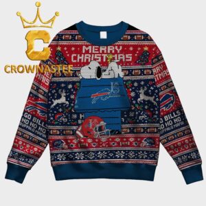 Buffalo Bills Snoopy NFL Football Pattern Christmas Ugly Sweater