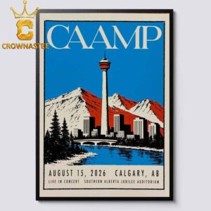 Caamp The Band Southern Alberta Jubilee Auditorium 2026 Calgary AB August 15th Home Decor Poster Canvas
