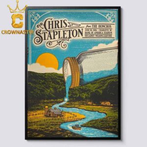 Chris Stapleton Bank Of America Stadium 2026 Tour Charlotte NC June 20th Home Decor Poster Canvas