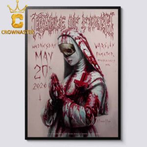 Cradle Of Filth Variety Theater 2026 Minneapolis MN May 20th Home Decor Poster Canvas
