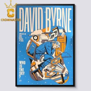 David Byrne Stifel Theatre 2026 Tour St Louis Missouri April 28th 29th Home Decor Poster Canvas