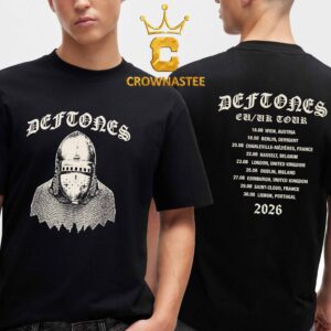 Deftones EU UK Tour Dates 2026 Two Sided T-Shirt