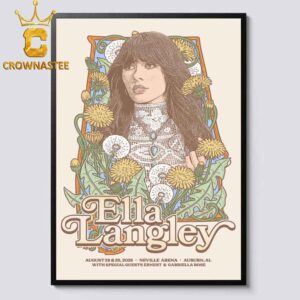 Ella Langley Neville Arena 2026 Tour Auburn AL August 28th 29th Home Decor Poster Canvas