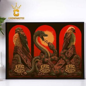 Eric Church Red Rocks Amphitheatre 2026 Tour Morrison CO July 6 7 8 Home Decor Poster Canvas