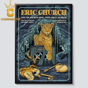 Eric Church VyStar Veterans Memorial Arena 2026 Jacksonville FL April 10th Home Decor Poster Canvas